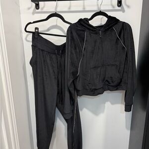 Victorias Secret Women's  Velour Hoodie and Jogger Set